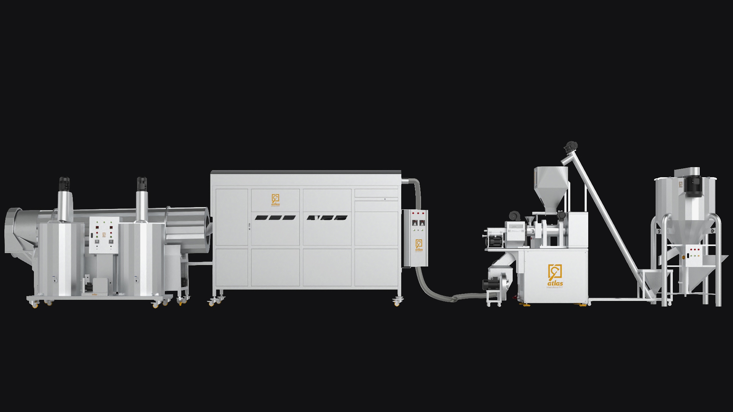Corn Snacks Production Line equipped with  rotary toaster 