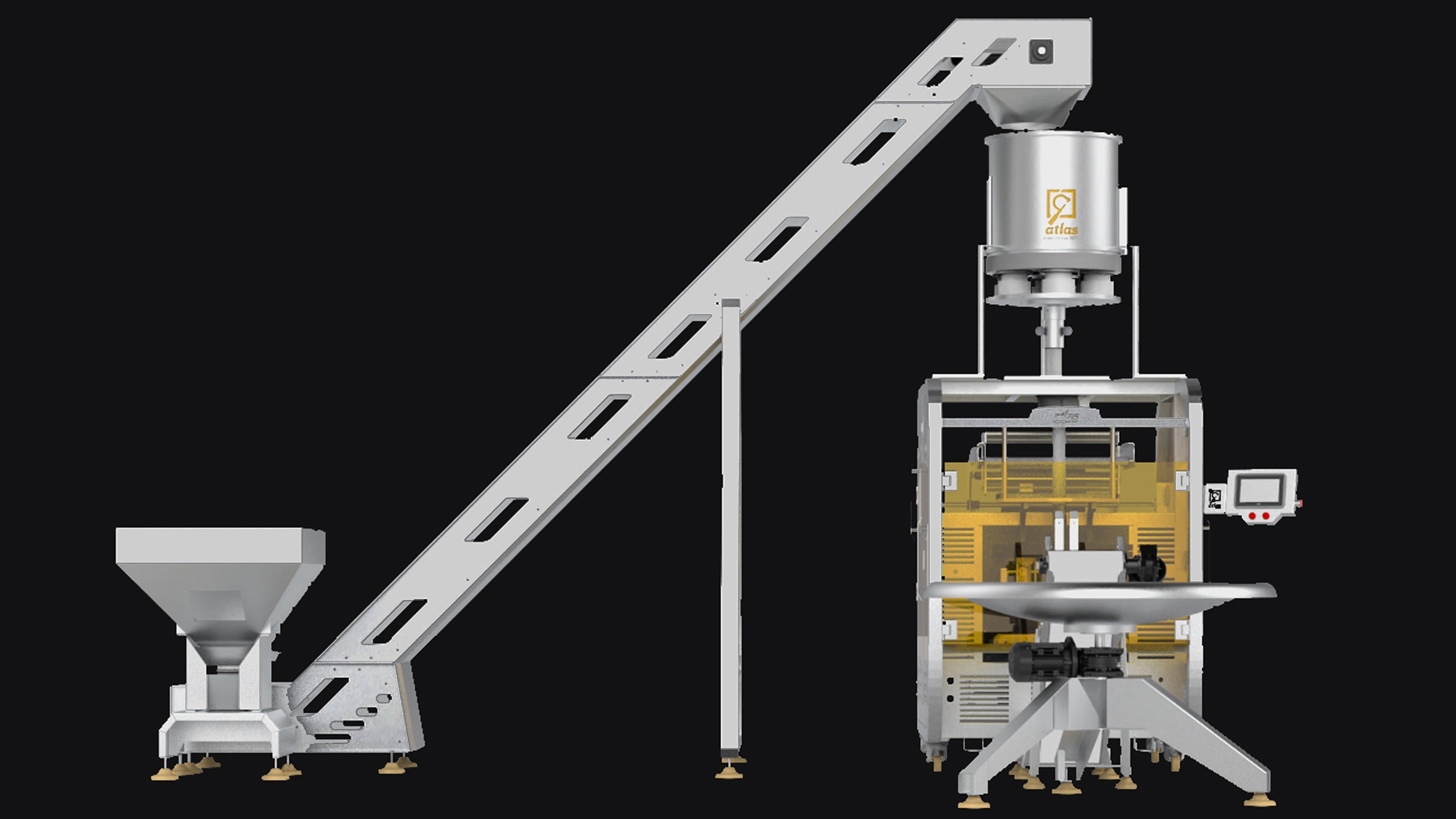 volumetric filling and packaging machine - corn chips
